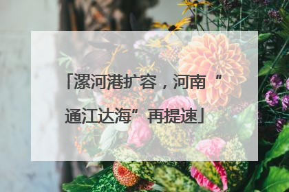 漯河港扩容，河南“通江达海”再提速