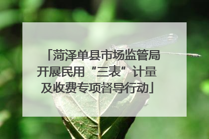 菏泽单县市场监管局开展民用“三表”计量及收费专项督导行动