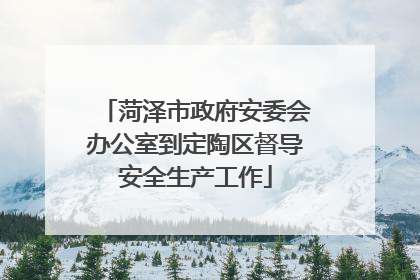 菏泽市政府安委会办公室到定陶区督导安全生产工作