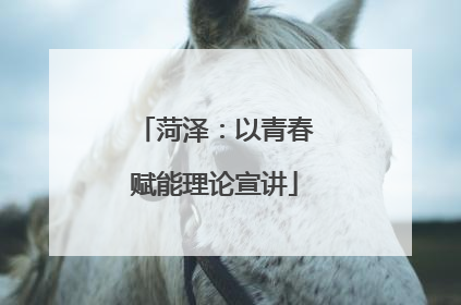 菏泽：以青春赋能理论宣讲