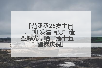 范丞丞25岁生日，“红发漫画男”造型曝光，晒“鹅十五”蛋糕庆祝