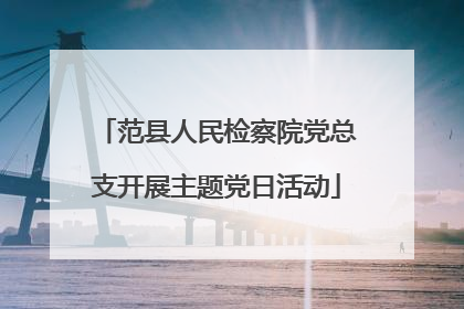 范县人民检察院党总支开展主题党日活动
