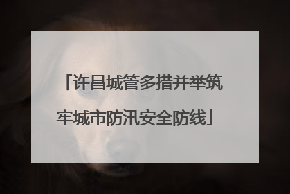 许昌城管多措并举筑牢城市防汛安全防线