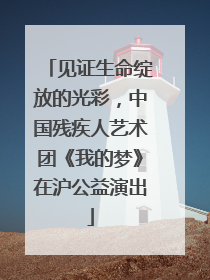 见证生命绽放的光彩，中国残疾人艺术团《我的梦》在沪公益演出