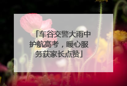 车谷交警大雨中护航高考，暖心服务获家长点赞
