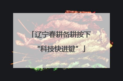 辽宁春耕备耕按下“科技快进键”