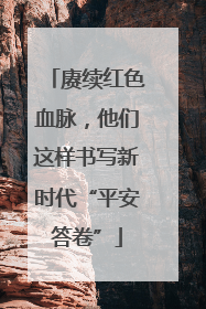 赓续红色血脉，他们这样书写新时代“平安答卷”