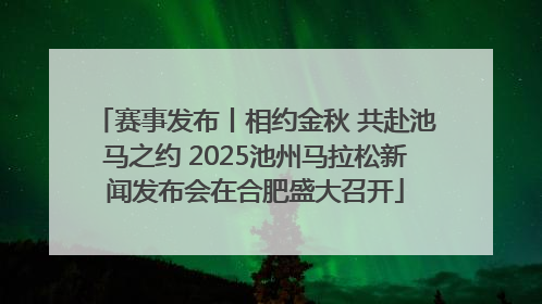 赛事发布丨相约金秋 共赴池马之约 2025池州马拉松新闻发布会在合肥盛大召开
