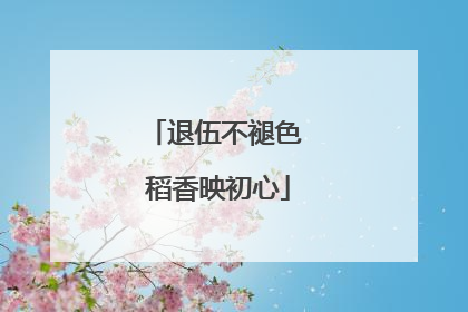 退伍不褪色 稻香映初心