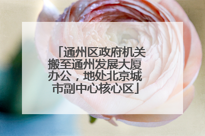 通州区政府机关搬至通州发展大厦办公，地处北京城市副中心核心区