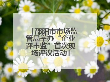 邵阳市市场监管局举办“企业评市监”首次现场评议活动