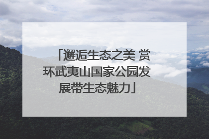 邂逅生态之美 赏环武夷山国家公园发展带生态魅力