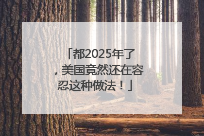 都2025年了，美国竟然还在容忍这种做法！