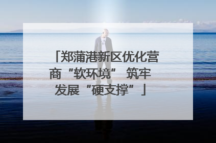 郑蒲港新区优化营商“软环境” 筑牢发展“硬支撑”
