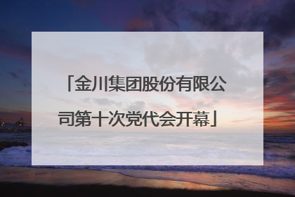 金川集团股份有限公司第十次党代会开幕