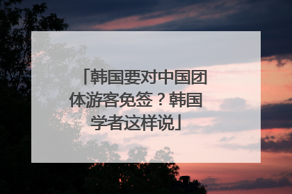 韩国要对中国团体游客免签？韩国学者这样说