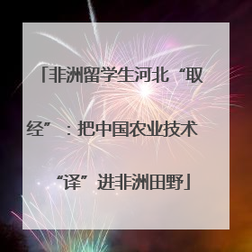 非洲留学生河北“取经”：把中国农业技术“译”进非洲田野