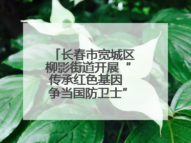 长春市宽城区柳影街道开展“传承红色基因 争当国防卫士”主题教育活动