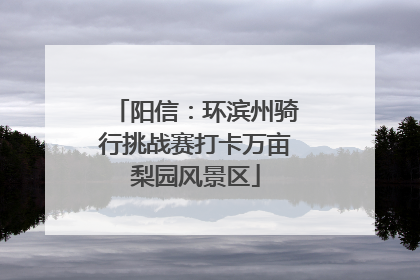 阳信：环滨州骑行挑战赛打卡万亩梨园风景区