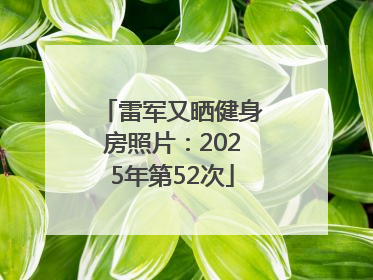 雷军又晒健身房照片：2025年第52次