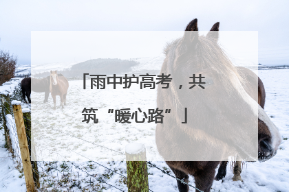 雨中护高考，共筑“暖心路”