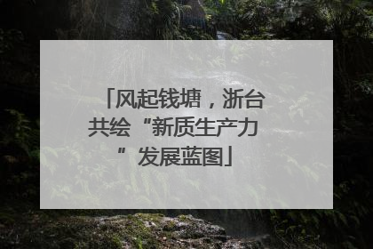 风起钱塘，浙台共绘“新质生产力”发展蓝图