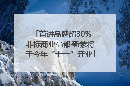 首进品牌超30% 非标商业亳都·新象将于今年“十一”开业