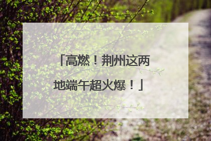 高燃！荆州这两地端午超火爆！