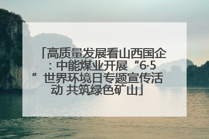 高质量发展看山西国企：中能煤业开展“6·5”世界环境日专题宣传活动 共筑绿色矿山