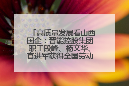 高质量发展看山西国企：晋能控股集团职工段峰、杨文华、官进军获得全国劳动模范荣誉称号