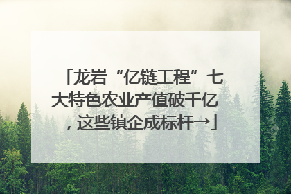 龙岩“亿链工程”七大特色农业产值破千亿，这些镇企成标杆→