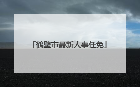 鹤壁市最新人事任免