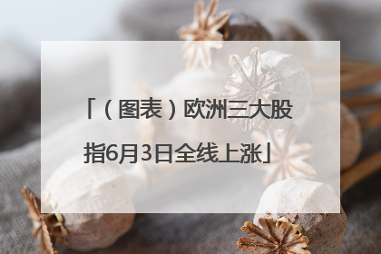 （图表）欧洲三大股指6月3日全线上涨