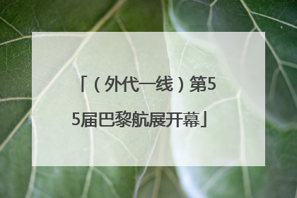 （外代一线）第55届巴黎航展开幕