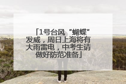1号台风“蝴蝶”发威，周日上海将有大雨雷电，中考生请做好防范准备