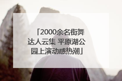 2000余名街舞达人云集 平原湖公园上演动感热潮