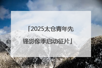 2025太仓青年先锋影像季启动征片