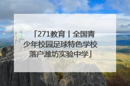 271教育丨全国青少年校园足球特色学校落户潍坊实验中学