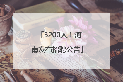 3200人！河南发布招聘公告