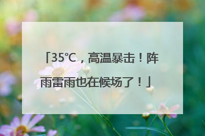 35℃，高温暴击！阵雨雷雨也在候场了！