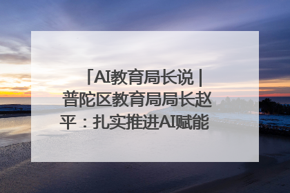 AI教育局长说 | 普陀区教育局局长赵平：扎实推进AI赋能教育，着力打造“适合教育”新体系